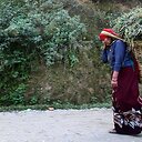 Nepalo moters portretas